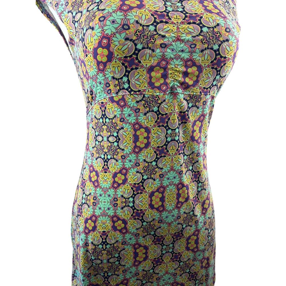 Title Nine Diamalete Shirt Dress Medium Printed V Neck Geometric Golf Summer - Picture 7 of 14